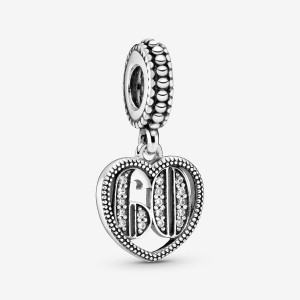 Pandora 60th Celebration Dangle Charm Sterling Silver | 164FKZWPD