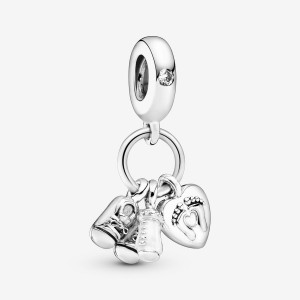 Pandora Baby Bottle and Shoes Dangle Charm Bracelets | 139TPJQAU