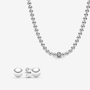 Pandora Beaded Necklace and Earring Set | 170ZLGKUW