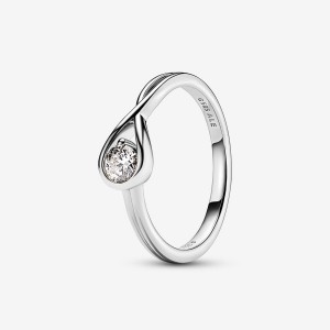 Pandora Brilliance Lab-created 0.25 ct tw Diamond Ring Sterling Silver | 580RETBSQ