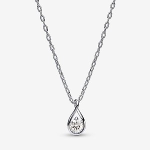 Pandora Brilliance Lab-created 0.25 ct tw Diamond Pendant & Necklace Sterling Silver | 529UVIKBF