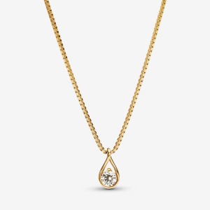 Pandora Brilliance Lab-created 0.25 ct tw Diamond Pendant & Necklace Gold | 234XFBVQD