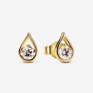 Pandora Brilliance Lab-created 0.50 ct tw Diamond Stud Earrings Gold | 148JREOQT