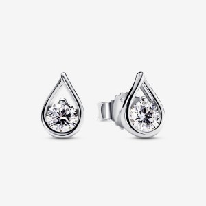 Pandora Brilliance Lab-created 0.50 ct tw Diamond Stud Earrings Sterling Silver | 796MTFUXI