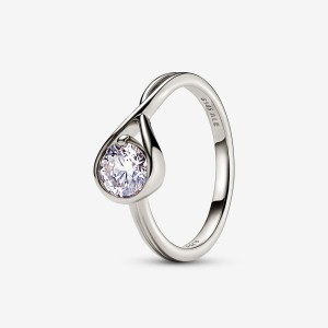 Pandora Brilliance Lab-created 0.75 ct tw Diamond Ring White Gold | 538CWFTGU