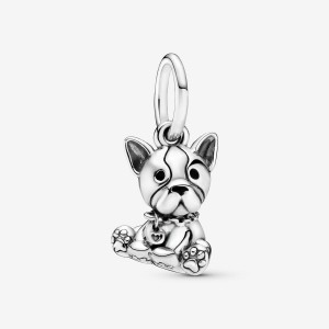 Pandora Bulldog Puppy Dog Dangle Charm Dog Charms | 805IUDYPG