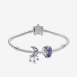 Pandora Celestial Bleu Charm Bracelet Set | 843ONGASK