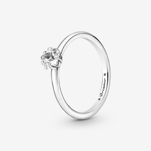 Pandora Celestial Sparkling Star Solitaire Ring Sterling Silver | 042TEJDBA