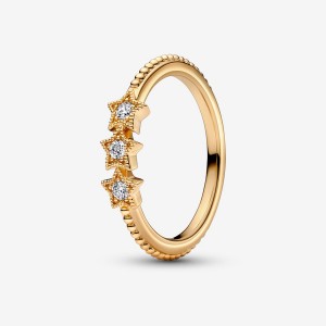 Pandora Celestial Stars Ring Gold Plated | 782CFZXUL