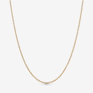 Pandora Classic Anchor Chain Necklace Gold | 578OXYMLC