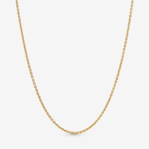 Pandora Classic Cable Chain Necklace Gold Plated | 521IDKYUF