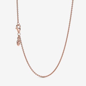 Pandora Classic Cable Chain Necklace Rose Gold Plated | 623HMLCSF