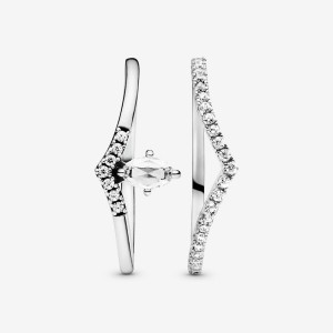 Pandora Classic Wishbone Stacking Ring Set | 754KPHVBE