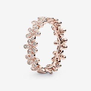 Pandora Daisy Flower Ring Rose Gold Plated | 390MSZAQO