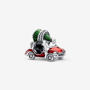 Pandora Festive Car & Christmas Tree Charm Sterling Silver | 861WXRQPC