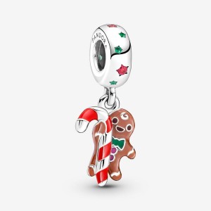 Pandora Gingerbread Man Dangle Charm Sterling Silver | 513GXJLKU