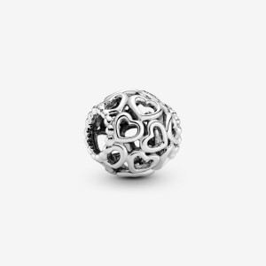 Pandora Hearts All Over Charm Sterling Silver | 719HQUWOL