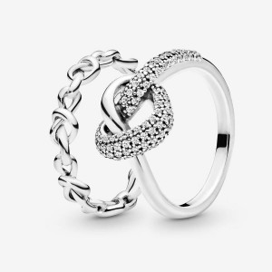 Pandora Knotted Hearts Ring Set | 841JCMASU