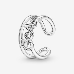 Pandora ME Goals Open Ring Sterling Silver | 512RPNJUB