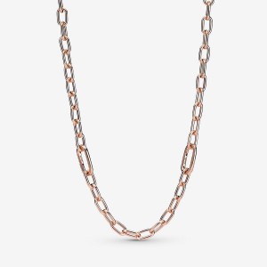 Pandora ME Link Chain Necklace Rose Gold Plated | 821XKDCBY