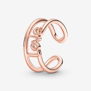 Pandora ME Love Open Ring Rose Gold Plated | 602SACUQO