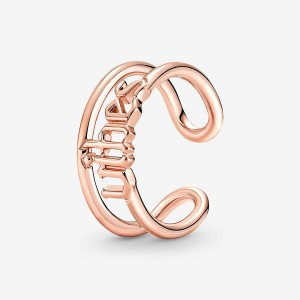 Pandora ME Vibes Open Ring Rose Gold Plated | 874CEFMPV