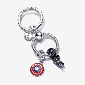 Pandora Marvel Black Panther and Captain America Key Chain Set | 712JOUPWE