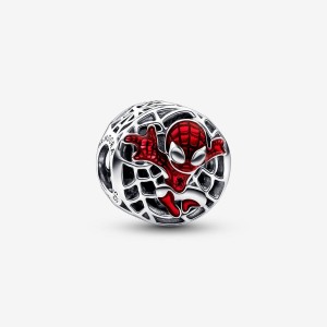 Pandora Marvel Spider-Man Soaring City Charm Sterling Silver | 176KJFHNG