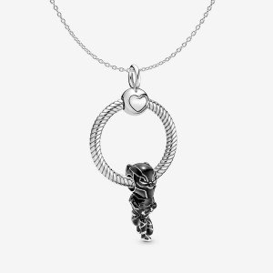 Pandora Marvel Wakanda Forever Black Panther Charm Necklace Set | 127HSUFMC