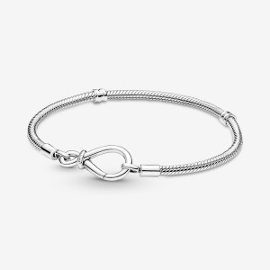 Pandora Moments Infinity Knot Snake Chain Bracelet Sterling Silver | 463BDQAHM