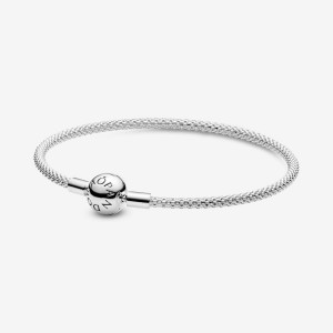 Pandora Moments Mesh Bracelet Sterling Silver | 321BAKZOQ