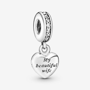 Pandora My Beautiful Wife Dangle Charm Sterling Silver | 832NKQWDT