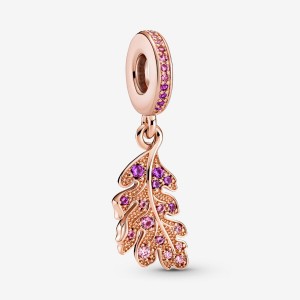 Pandora Oak Leaf Dangle Charm - FINAL SALE Rose Gold Plated | 710PDUSOZ