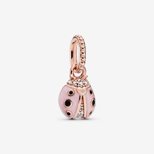 Pandora Pink Ladybird Pendant Lucky Jewelry | 376BFJVRT