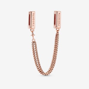 Pandora Safety Chain Clip Charm Rose Gold Plated | 751SITMFP