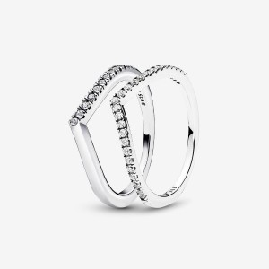 Pandora Shimmering Wishbone Ring Set | 058PGOEIV