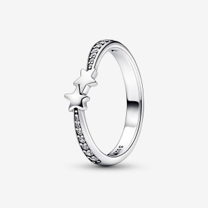 Pandora Shooting Stars Sparkling Ring Sterling Silver | 541SQFJIX