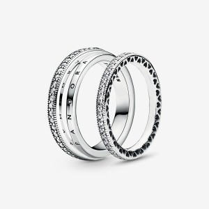 Pandora Signature Classic Ring Set Sterling Silver | 086SYEMTU