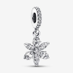 Pandora Sparkling Herbarium Cluster Dangle Charm Sterling Silver | 016JTOAFM