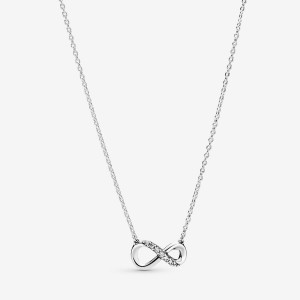 Pandora Sparkling Infinity Collier Necklace Sterling Silver | 514JVCGFQ