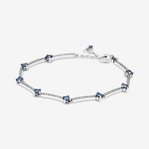 Pandora Sparkling Pavé Bars Bracelet Sterling Silver | 734JWZNXM