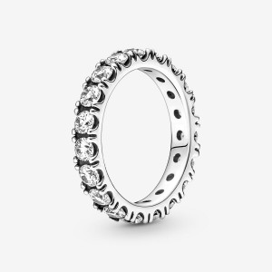 Pandora Sparkling Row Eternity Ring Sterling Silver | 470HUNTQZ