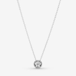 Pandora Sparkling Snowflake Collier Necklace Sterling Silver | 523YLBUQK