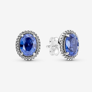 Pandora Sparkling Statement Halo Stud Earrings Sterling Silver | 240RNXDBM