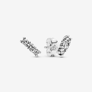 Pandora Sparkling Stud Earrings Sterling Silver | 381AHWCNG