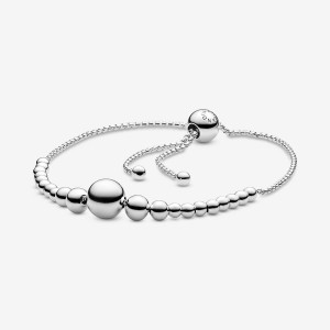 Pandora String of Beads Slider Bracelet Sterling Silver | 056DEYLUF