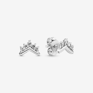 Pandora Tiara Wishbone Stud Earrings Sterling Silver | 047HILUVD