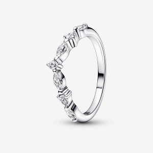 Pandora Timeless Wish Sparkling Alternating Ring Sterling Silver | 209ZQHUGP