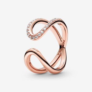 Pandora Wrapped Open Infinity Ring Rose Gold Plated | 064YTIHLP