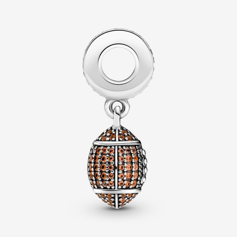 Pandora American Football Dangle Charm Sterling Silver | 962FYUOLW